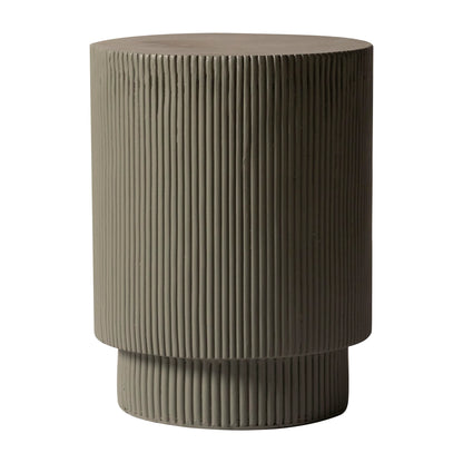 Eden Series Side Table in Fiberstone Round Accent Table for Home, Living Room, Indoor, and Outdoor - Elax Furniture