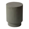 Eden Series Side Table in Fiberstone Round Accent Table for Home, Living Room, Indoor, and Outdoor