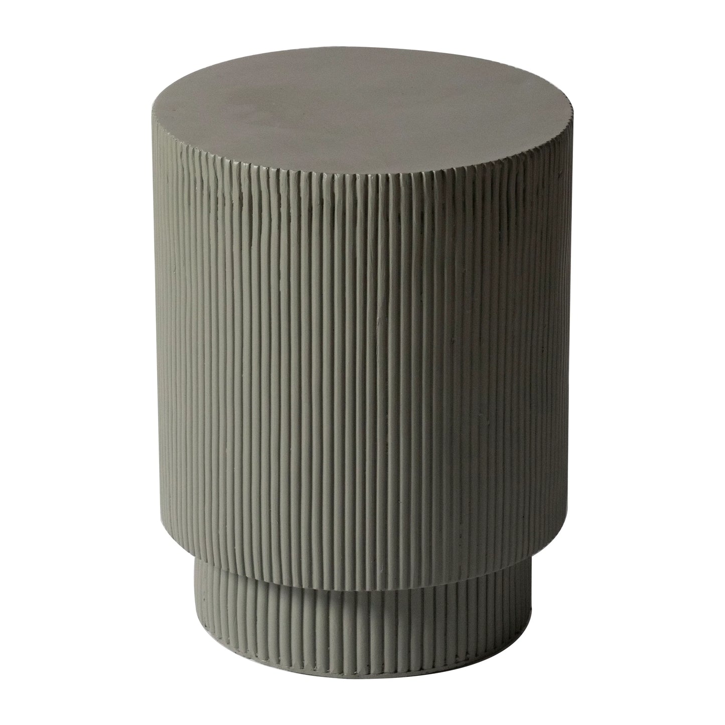 Eden Series Side Table in Fiberstone Round Accent Table for Home, Living Room, Indoor, and Outdoor - Elax Furniture