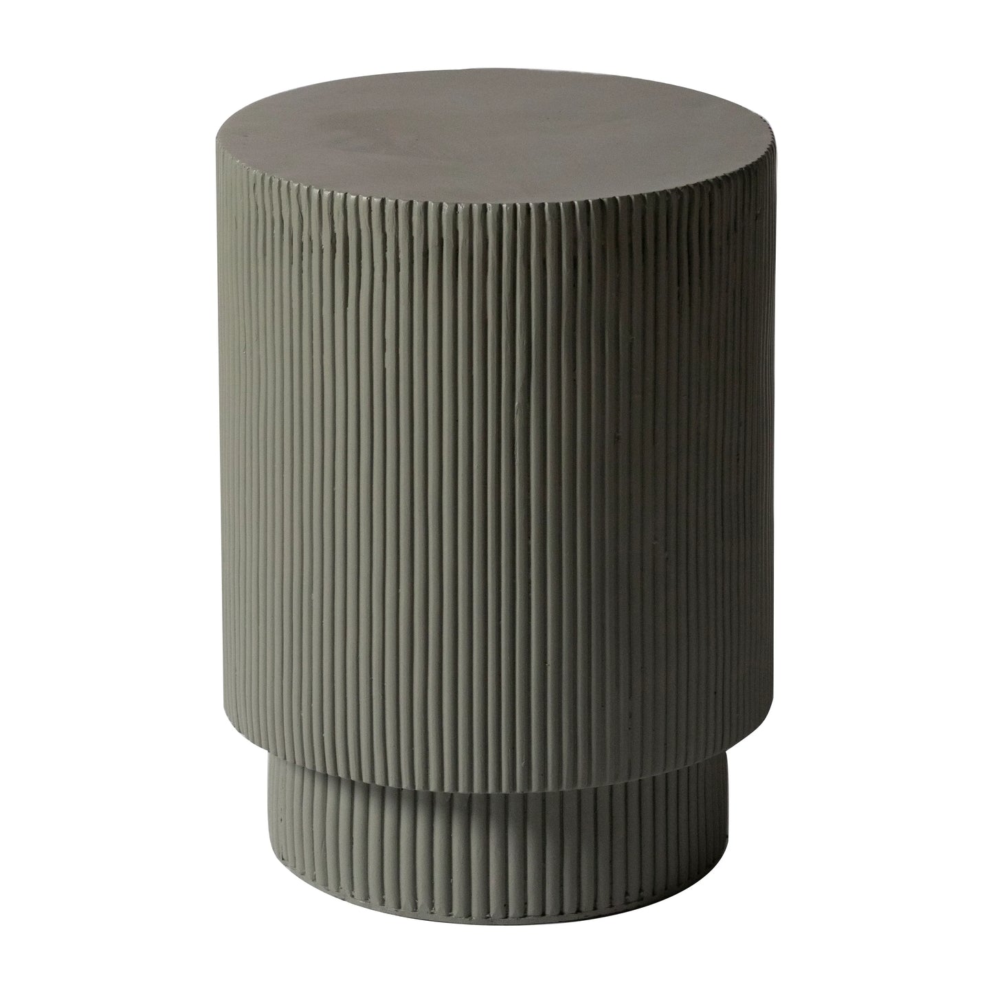 Eden Series Side Table in Fiberstone Round Accent Table for Home, Living Room, Indoor, and Outdoor - Elax Furniture