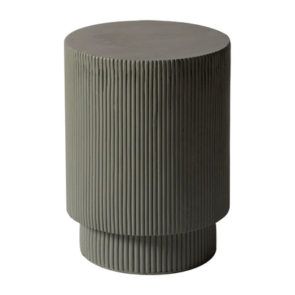 Eden Series Side Table in Fiberstone Round Accent Table for Home, Living Room, Indoor, and Outdoor - Elax Furniture