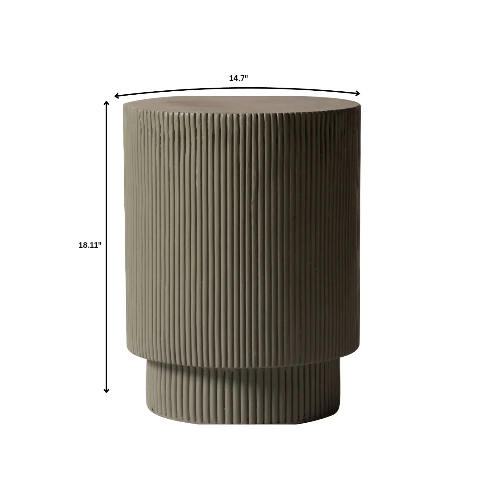 Eden Series Side Table in Fiberstone Round Accent Table for Home, Living Room, Indoor, and Outdoor - Elax Furniture