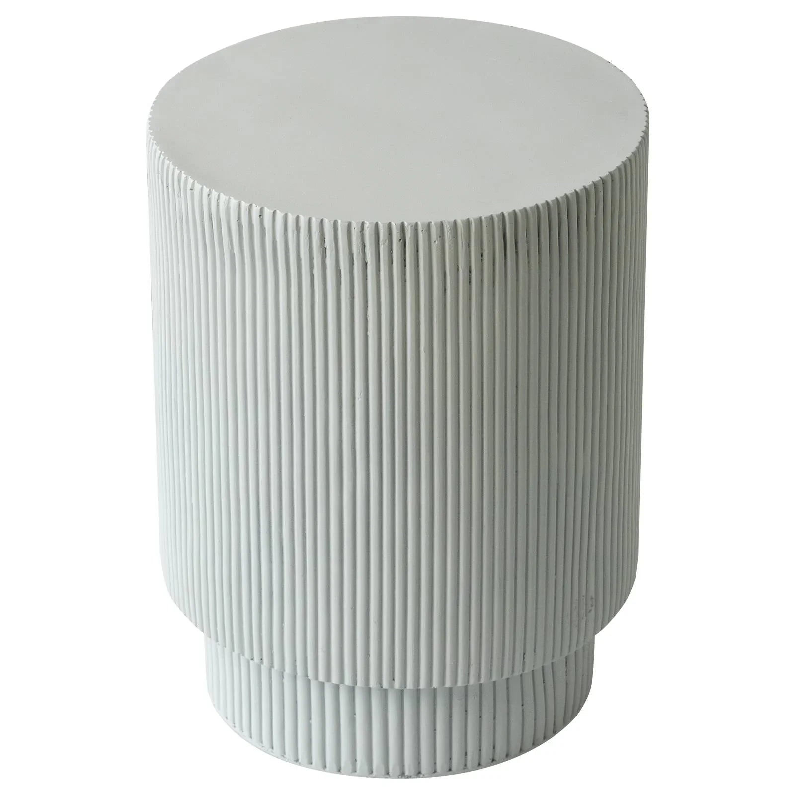 Eden Series Side Table in Fiberstone Round Accent Table for Home, Living Room, Indoor, and Outdoor - Elax Furniture