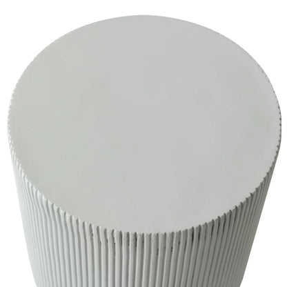 Eden Series Side Table in Fiberstone Round Accent Table for Home, Living Room, Indoor, and Outdoor - Elax Furniture