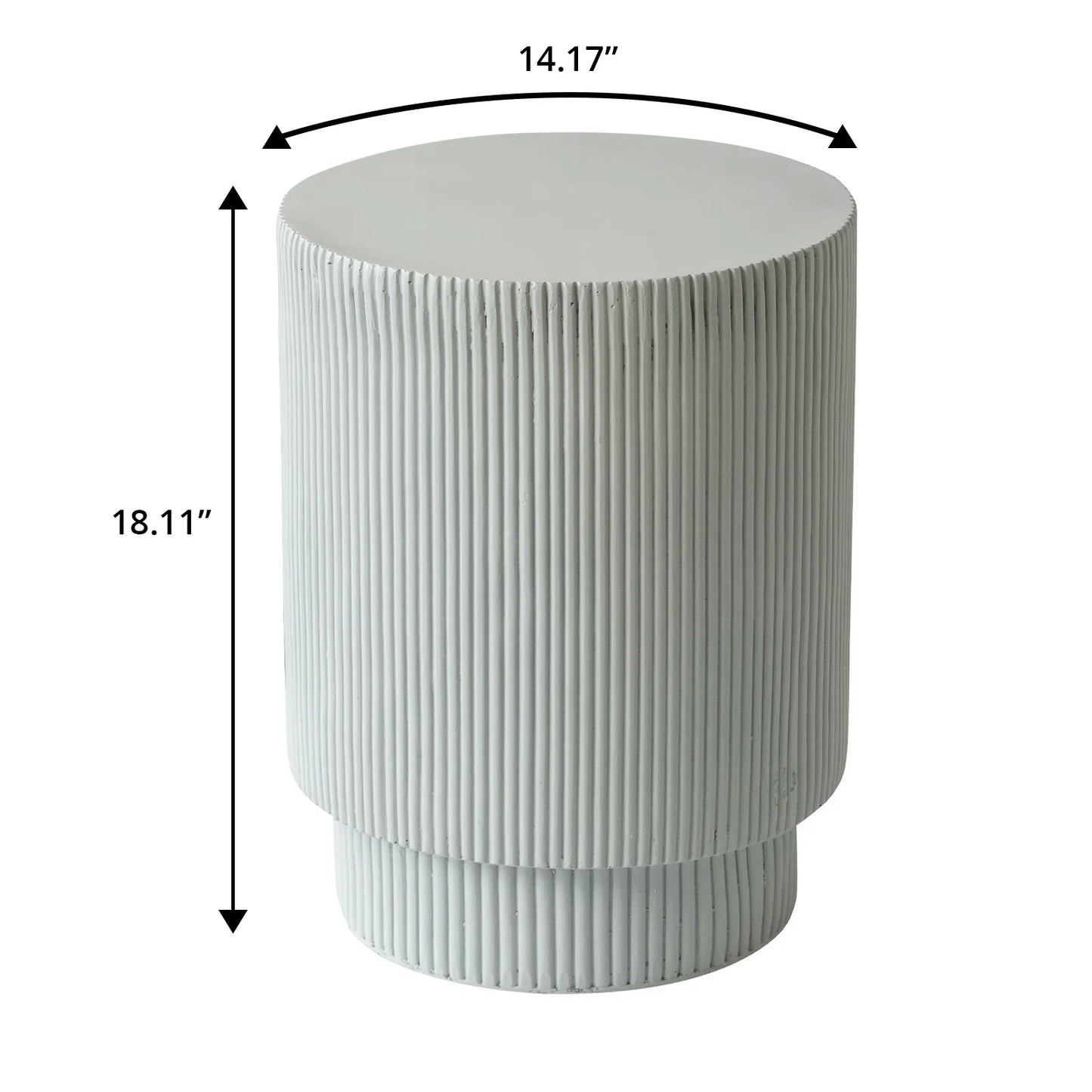 Eden Series Side Table in Fiberstone Round Accent Table for Home, Living Room, Indoor, and Outdoor - Elax Furniture