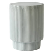 Eden Series Side Table in Fiberstone Round Accent Table for Home, Living Room, Indoor, and Outdoor - Elax Furniture