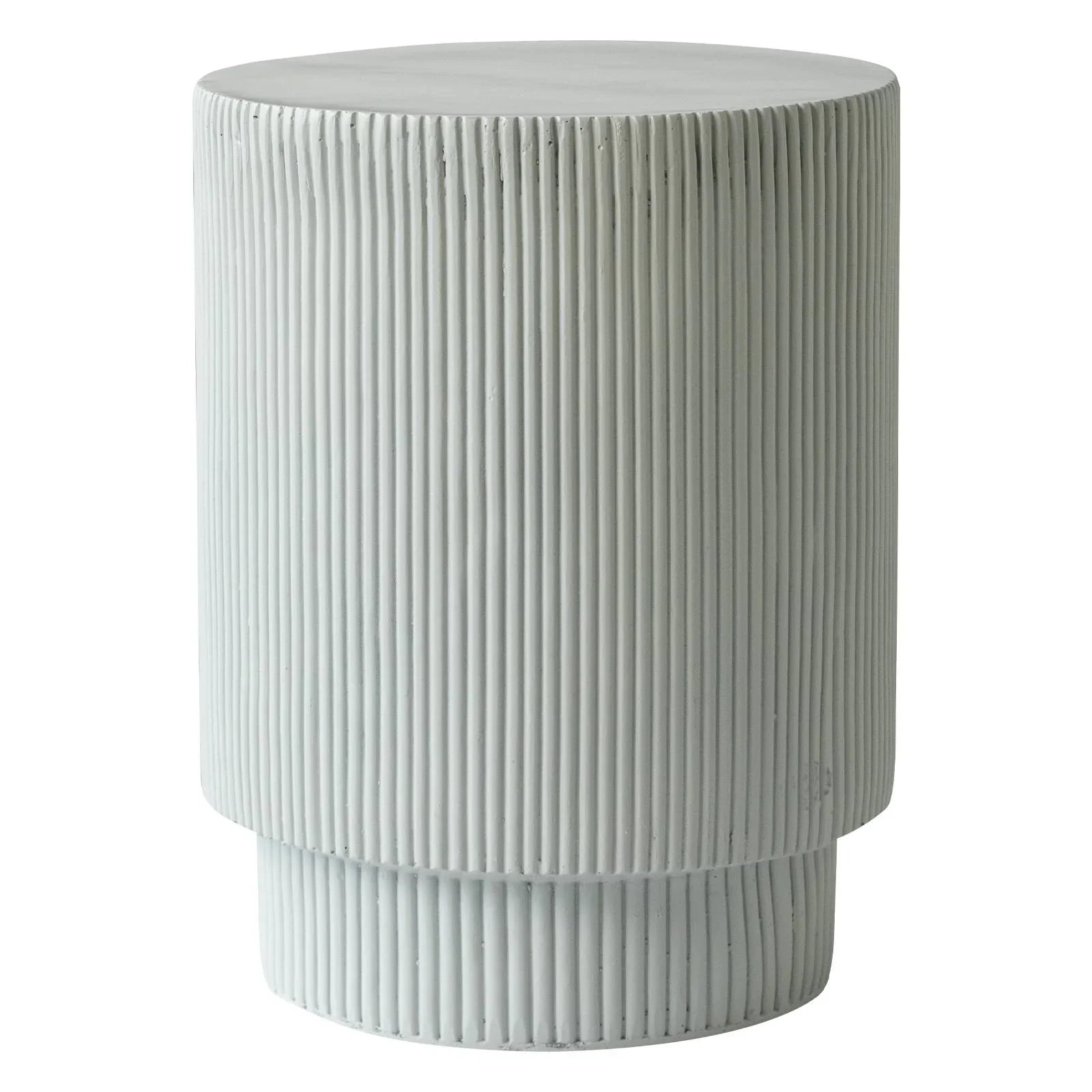 Eden Series Side Table in Fiberstone Round Accent Table for Home, Living Room, Indoor, and Outdoor - Elax Furniture