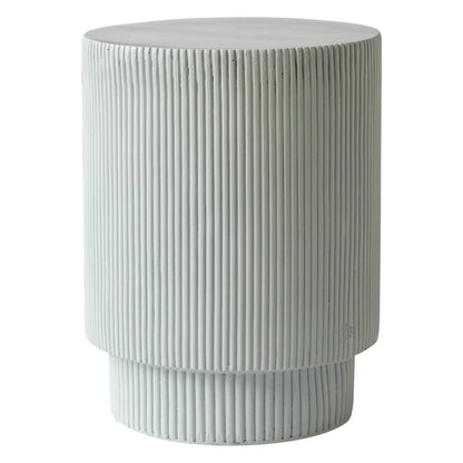 Eden Series Side Table in Fiberstone Round Accent Table for Home, Living Room, Indoor, and Outdoor - Elax Furniture