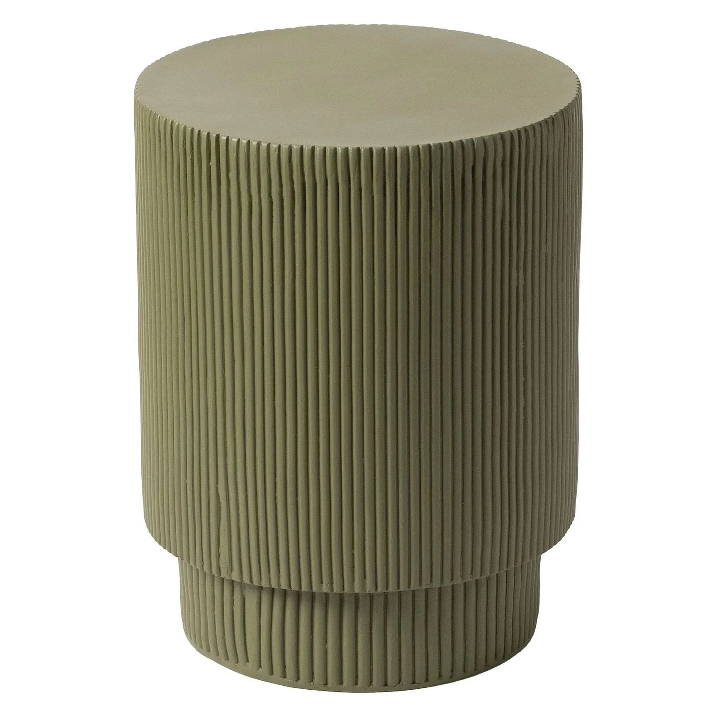 Eden Series Side Table in Fiberstone Round Accent Table for Home, Living Room, Indoor, and Outdoor - Elax Furniture