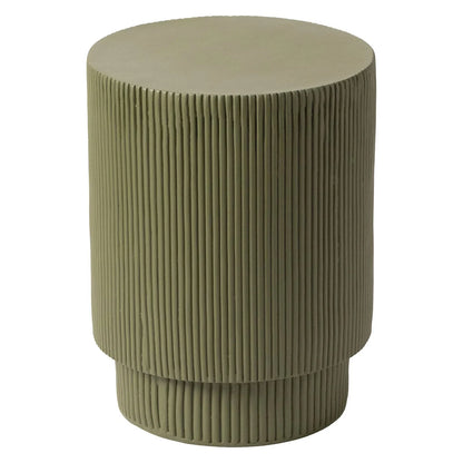 Eden Series Side Table in Fiberstone Round Accent Table for Home, Living Room, Indoor, and Outdoor - Elax Furniture