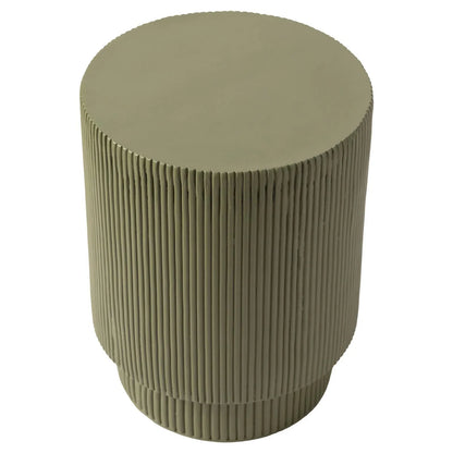 Eden Series Side Table in Fiberstone Round Accent Table for Home, Living Room, Indoor, and Outdoor - Elax Furniture