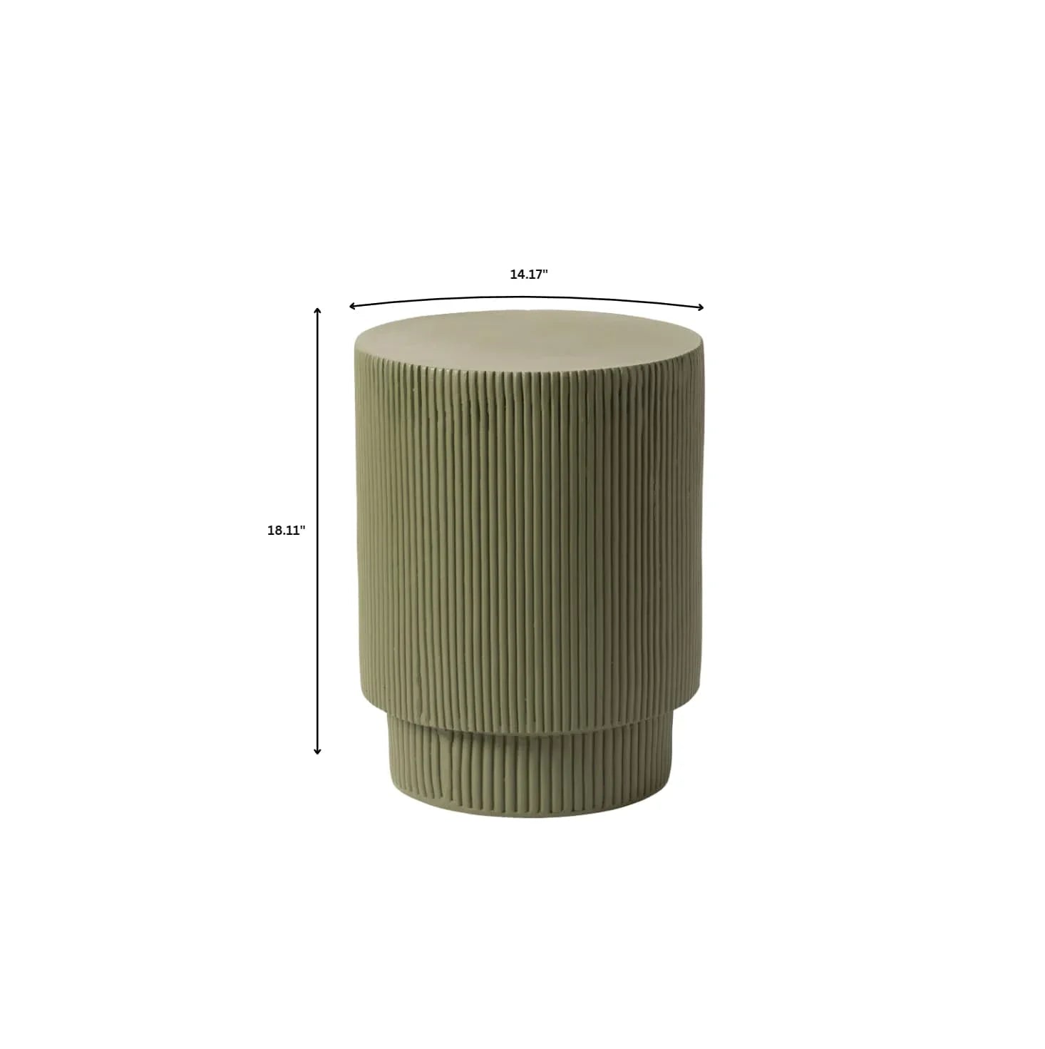 Eden Series Side Table in Fiberstone Round Accent Table for Home, Living Room, Indoor, and Outdoor - Elax Furniture
