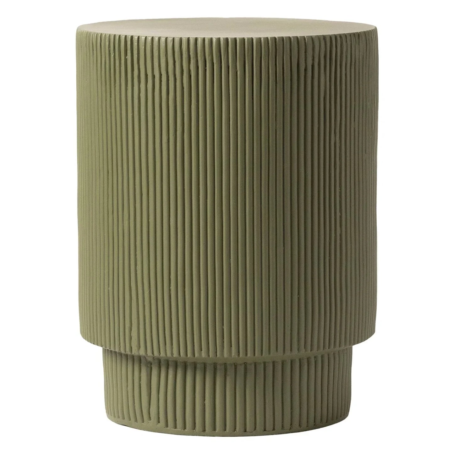 Eden Series Side Table in Fiberstone Round Accent Table for Home, Living Room, Indoor, and Outdoor - Elax Furniture