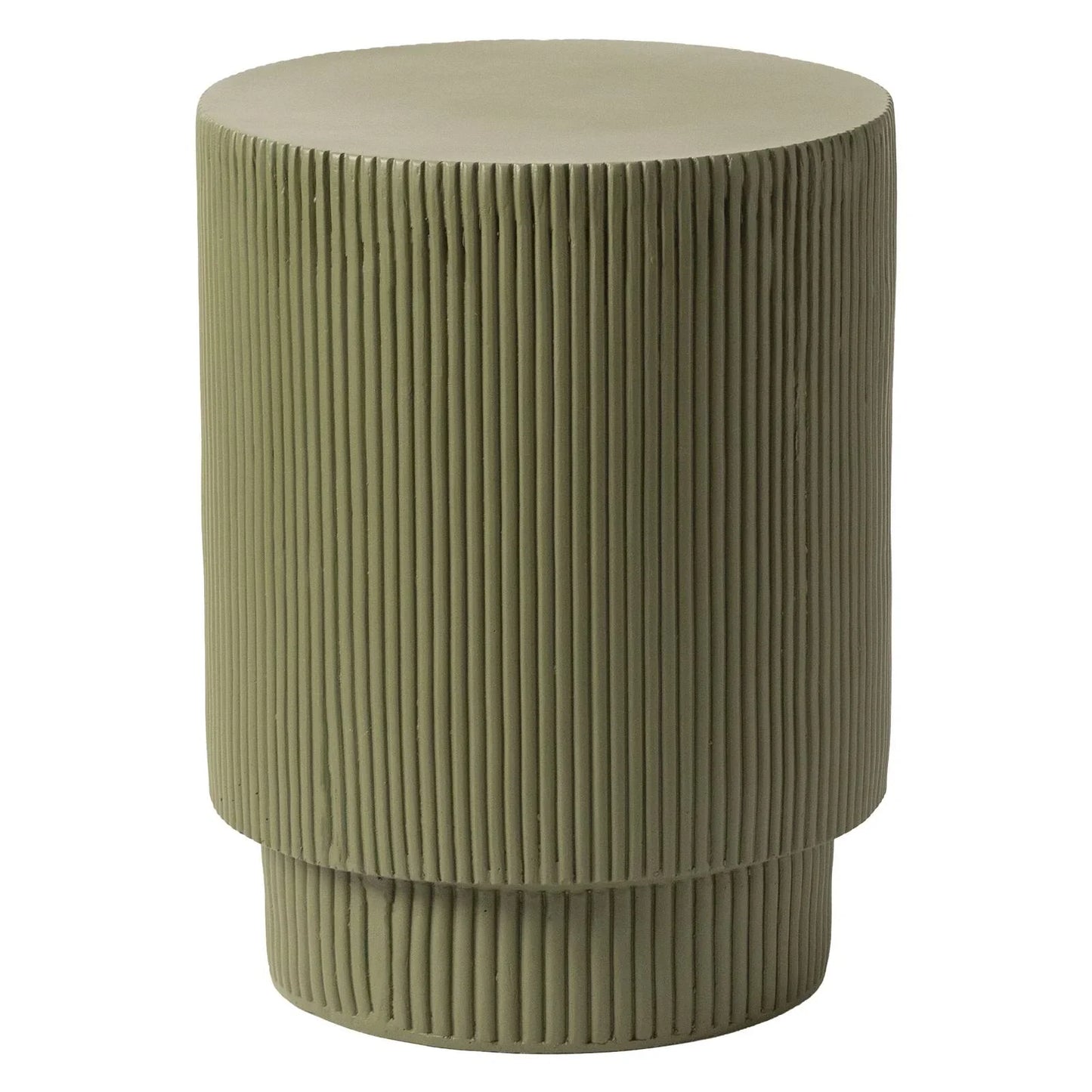 Eden Series Side Table in Fiberstone Round Accent Table for Home, Living Room, Indoor, and Outdoor - Elax Furniture