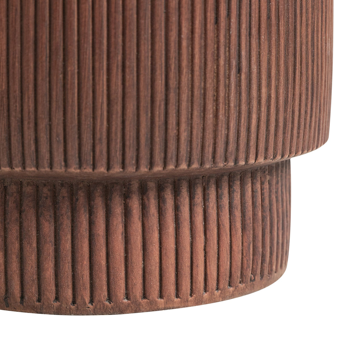 Eden Series Side Table in Fiberstone Round Accent Table for Home, Living Room, Indoor, and Outdoor