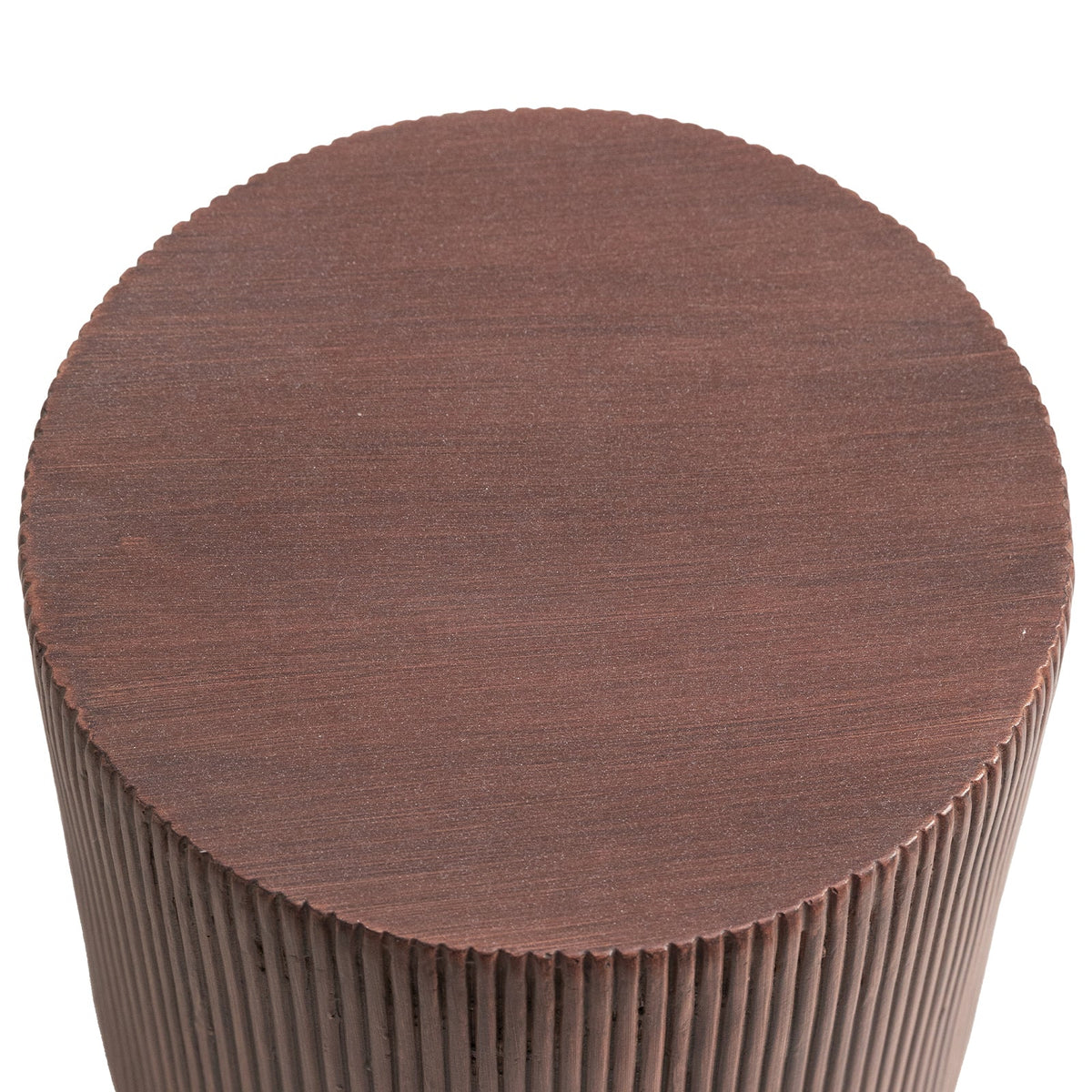 Eden Series Side Table in Fiberstone Round Accent Table for Home, Living Room, Indoor, and Outdoor