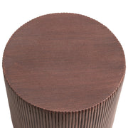 Eden Series Side Table in Fiberstone Round Accent Table for Home, Living Room, Indoor, and Outdoor