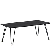 Elmwood Rectangular Coffee Table with Ash Wood Tabletop in Iron - Elax Furniture