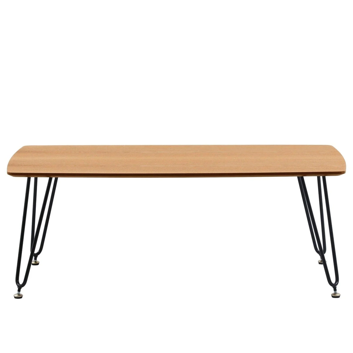 Elmwood Rectangular Coffee Table with Ash Wood Tabletop in Iron - Elax Furniture