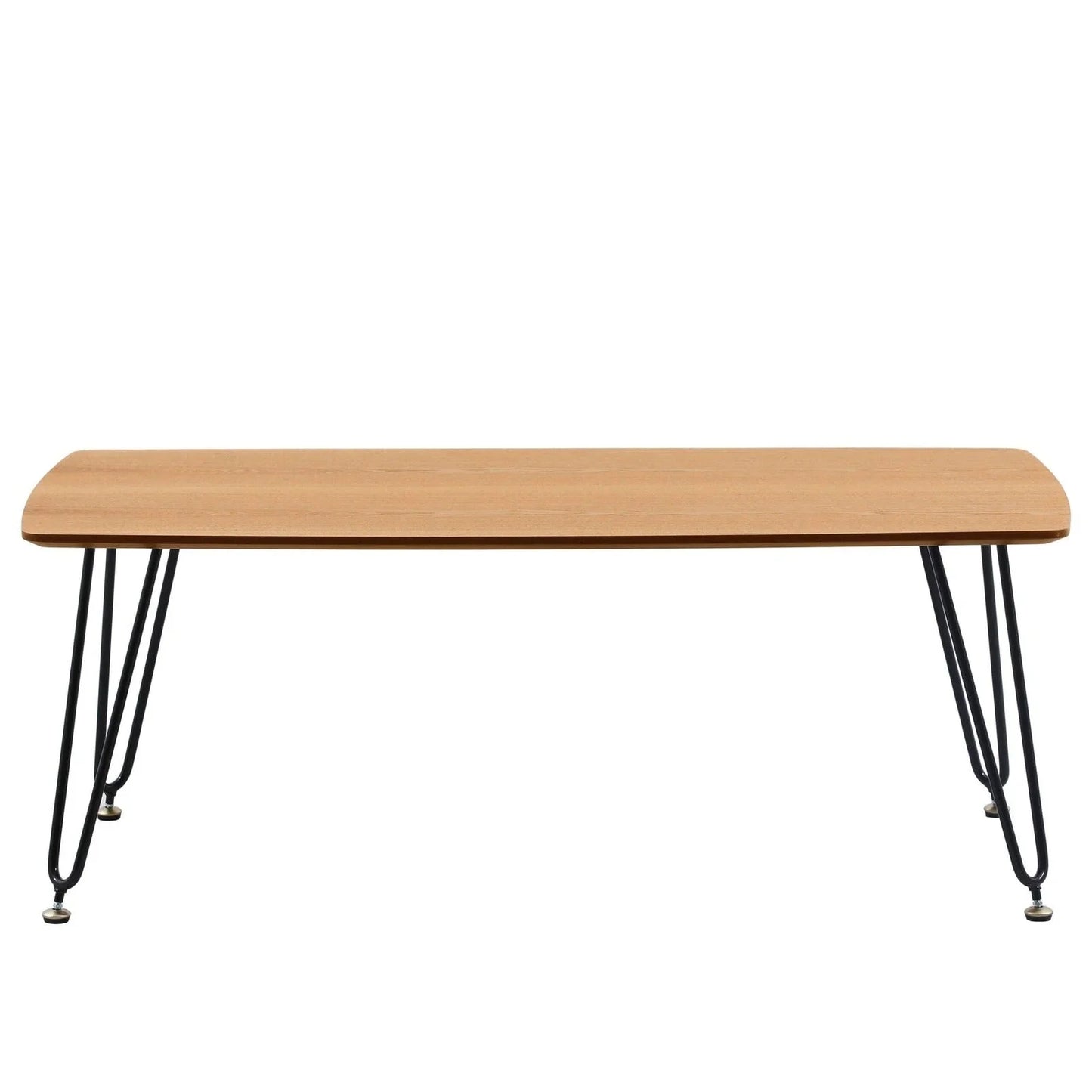 Elmwood Rectangular Coffee Table with Ash Wood Tabletop in Iron - Elax Furniture