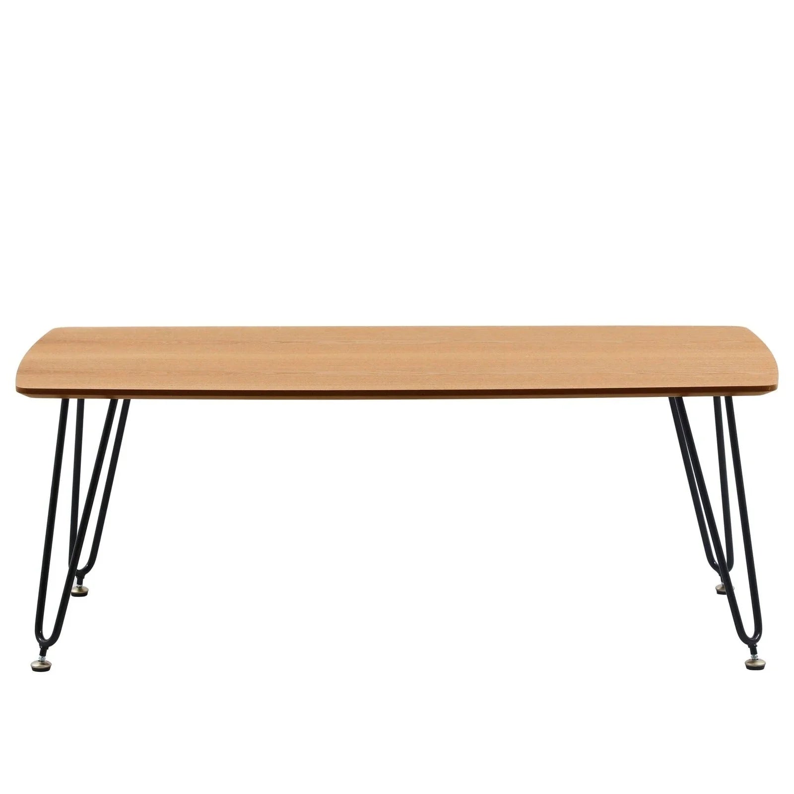 Elmwood Rectangular Coffee Table with Ash Wood Tabletop in Iron - Elax Furniture