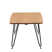 Elmwood Rectangular Coffee Table with Ash Wood Tabletop in Iron - Elax Furniture