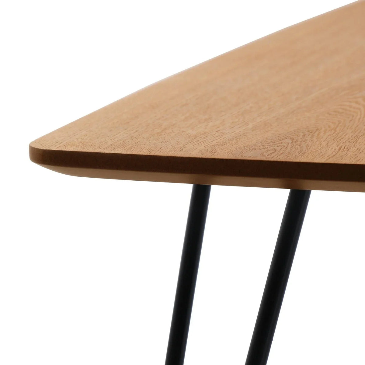 Elmwood Rectangular Coffee Table with Ash Wood Tabletop in Iron - Elax Furniture
