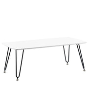 Elmwood Rectangular Coffee Table with Ash Wood Tabletop in Iron - Elax Furniture
