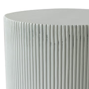 Eden Series Side Table in Fiberstone Round Accent Table for Home, Living Room, Indoor, and Outdoor