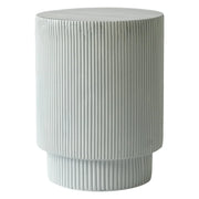 Eden Series Side Table in Fiberstone Round Accent Table for Home, Living Room, Indoor, and Outdoor