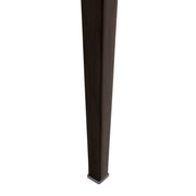 Flaco Leather Dining Chair with Aluminum Frame in Walnut Finish