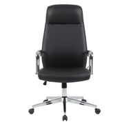 Flux Leather Office Chair Adjustable Height and Tilt with an Iron Frame