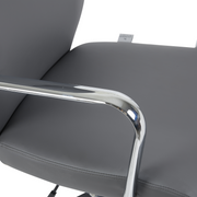 Flux Leather Office Chair Adjustable Height and Tilt with an Iron Frame