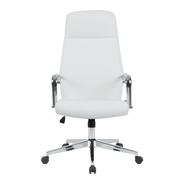 Flux Leather Office Chair Adjustable Height and Tilt with an Iron Frame
