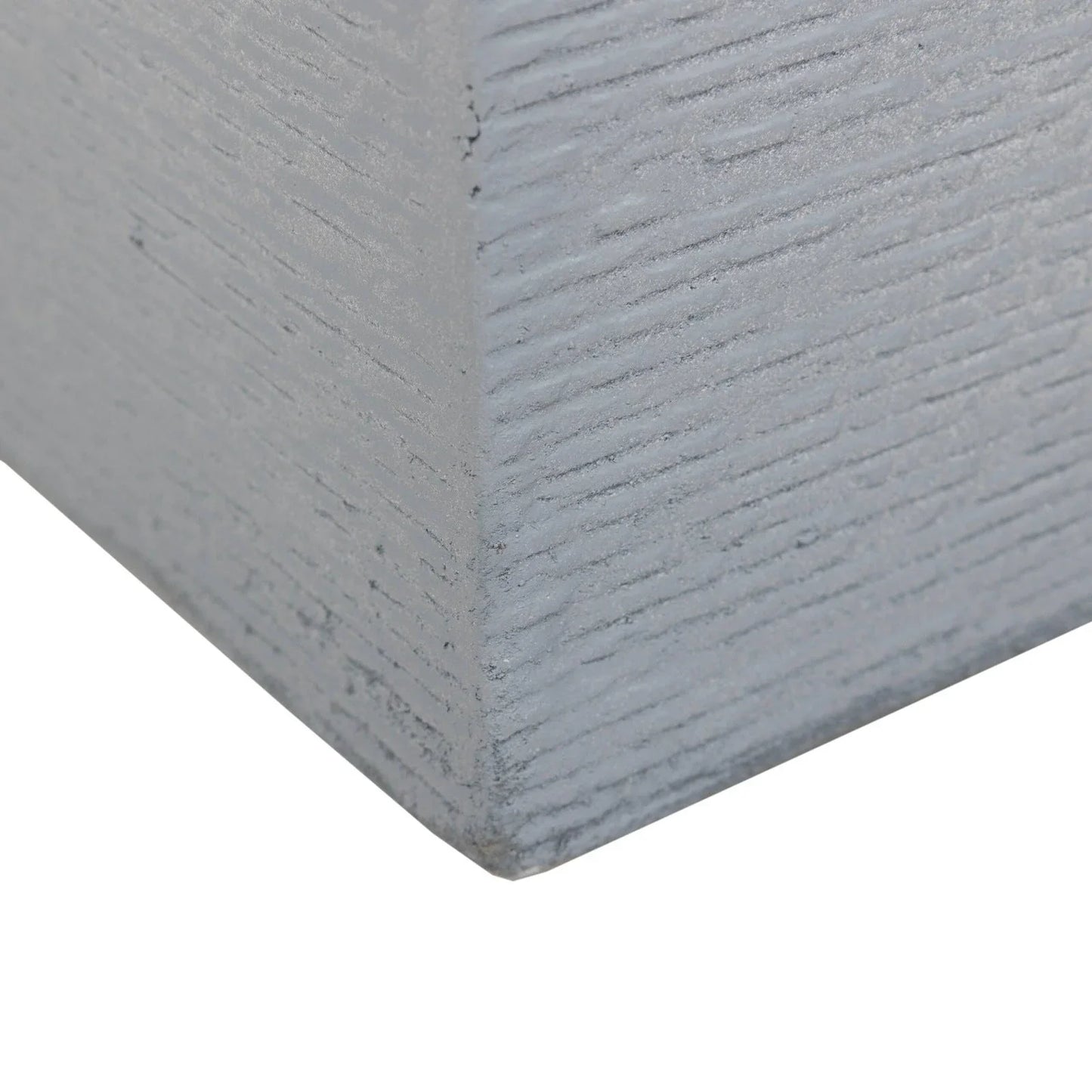 Flora Modern Rectangular Planter Pot in Fiberstone and Clay Weather Resistant Design in Grey - Elax Furniture