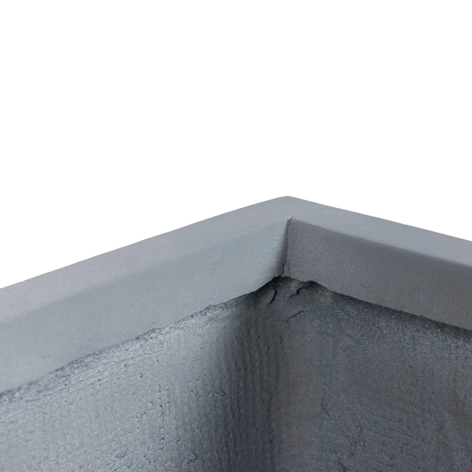 Flora Modern Rectangular Planter Pot in Fiberstone and Clay Weather Resistant Design in Grey - Elax Furniture