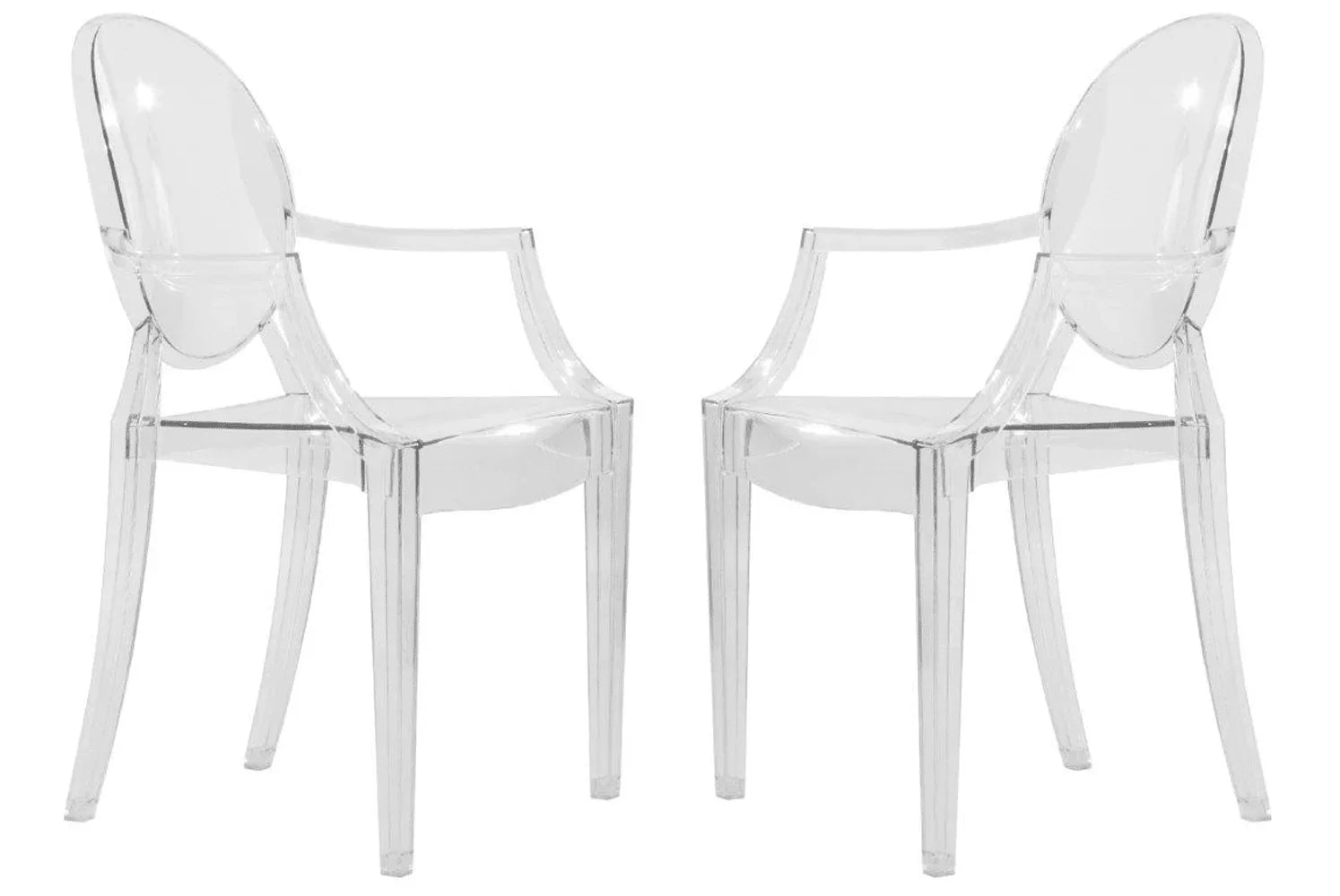 Carroll Modern Acrylic Dining Chair, Set of 2 - Elax Furniture