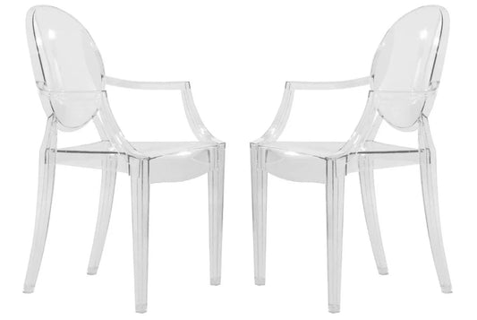 Carroll Modern Acrylic Dining Chair, Set of 2 - Elax Furniture