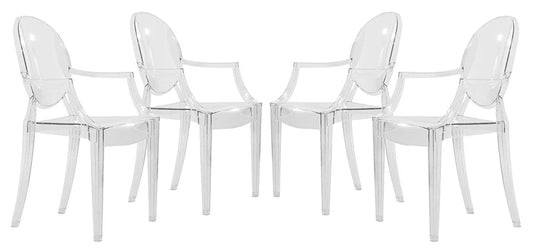 Carroll Modern Acrylic Dining Chair, Set of 4 - Elax Furniture