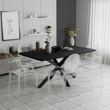 Carroll Modern Acrylic Dining Armchair - Elax Furniture