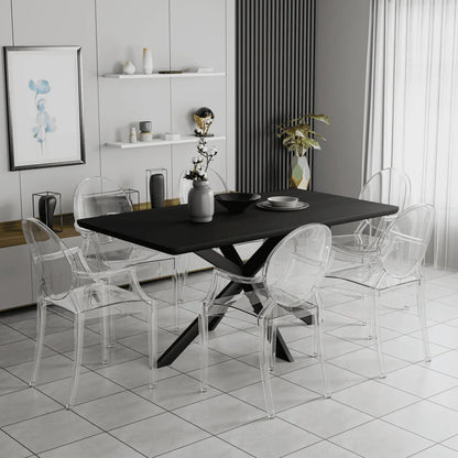 Carroll Modern Acrylic Dining Armchair - Elax Furniture