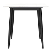 Zayle 7-Piece Dining Set with Rectangular Sintered Stone Dining Table and 6 Velvet Dining Chairs with Iron Base - Elax Furniture