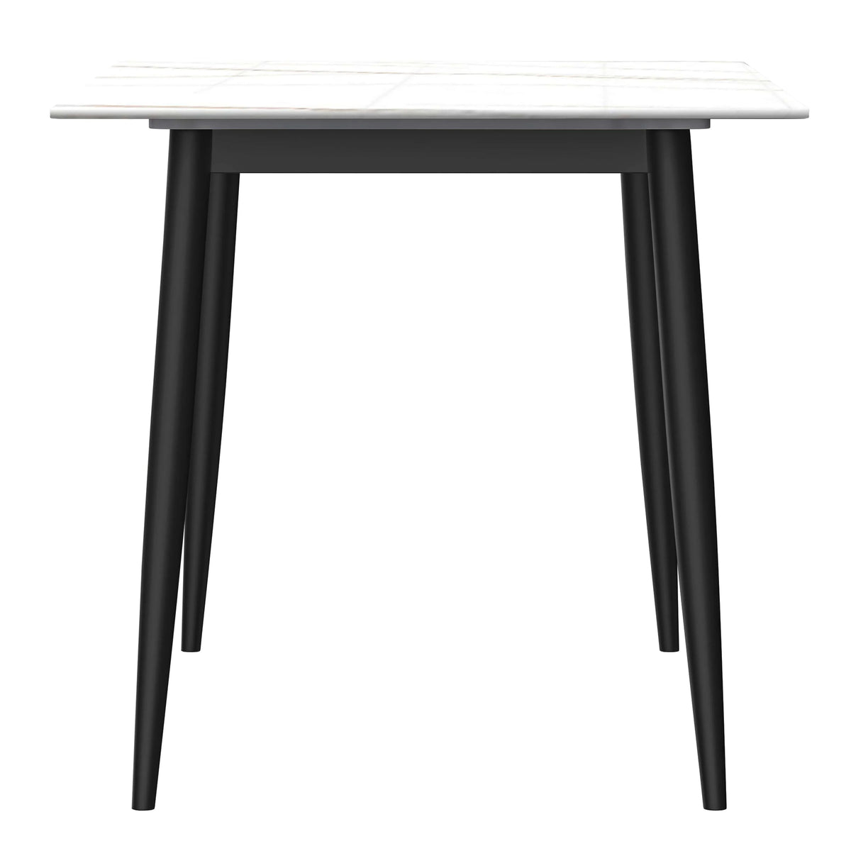 Zayle 7-Piece Dining Set with Rectangular Sintered Stone Dining Table and 6 Velvet Dining Chairs with Iron Base - Elax Furniture