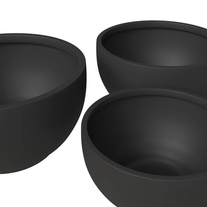 Grove Modern 3-Piece Round Planter Set in Fiberstone Weather Resistant Design - Elax Furniture