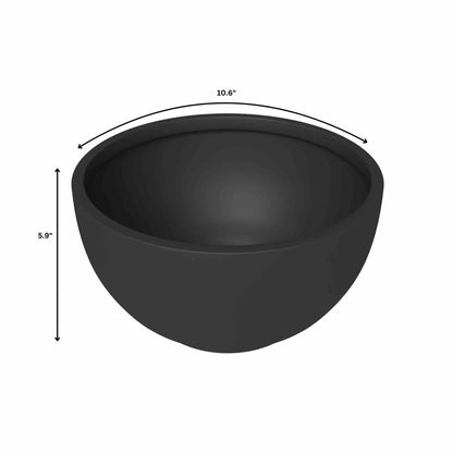 Grove Modern Fiberstone Round Planter Weather Resistant Design Plant Pot - Elax Furniture