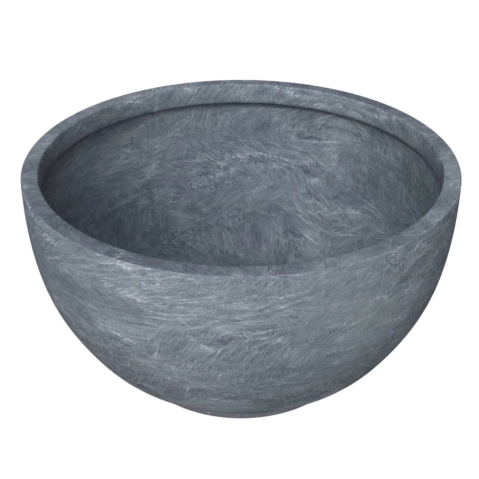 Grove Modern Fiberstone Round Planter Weather Resistant Design Plant Pot - Elax Furniture
