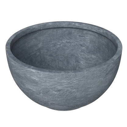 Grove Modern Fiberstone Round Planter Weather Resistant Design Plant Pot - Elax Furniture