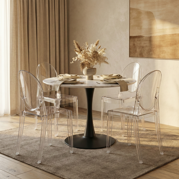 Marion Modern Transparent Acrylic Dining Chair