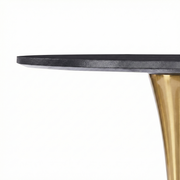 Bristol Round Dining Table with MDF/Sintered Stone/Glass Tabletop in Gold Steel