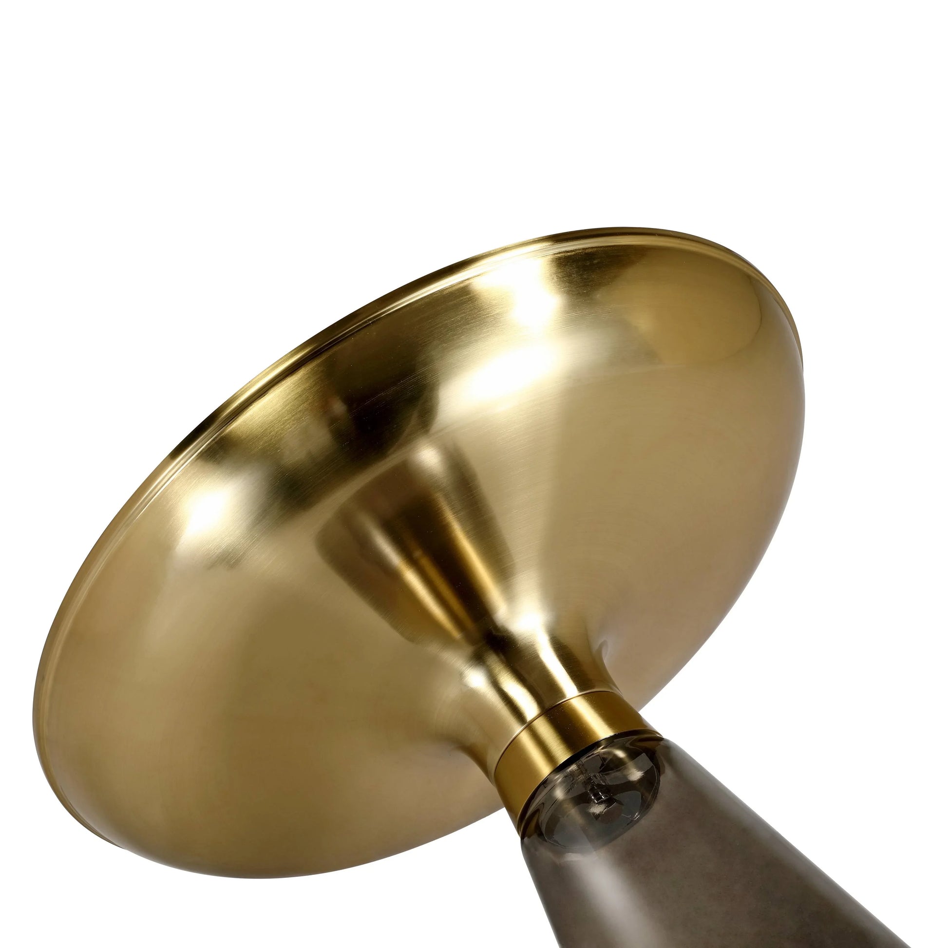 Hyalus Tully 19-Inch Round Glass Side Table with Iron Rim Frame and Glass Base - Elax Furniture